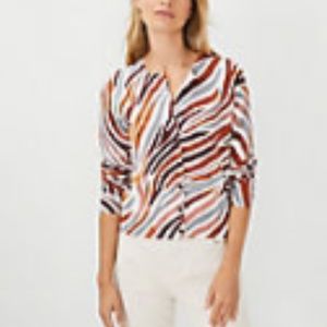 NWT Ann Taylor Zebra Stripe Ann Cardigan